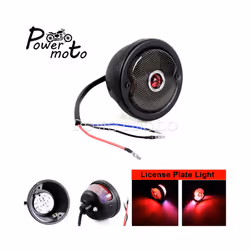 STOP LED Replica Motorcycle Taillights Cafe Racer Stop Brake Lamp License - 580 black smoke LED