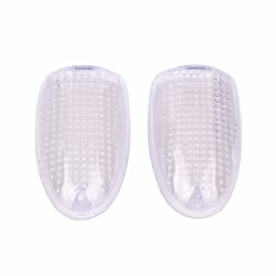 2Pcs E-Mark Motorcycle Turn Signals Light Lamp Indicator Blinker Lens - Clear