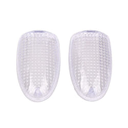2Pcs E-Mark Motorcycle Turn Signals Light Lamp Indicator Blinker Lens - Clear