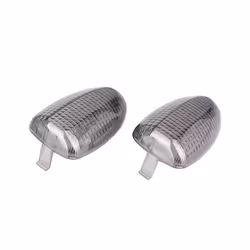 2Pcs E-Mark Motorcycle Turn Signals Light Lamp Indicator Blinker Lens - Clear