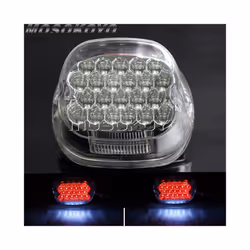 Tail Light LED Rear Lamp License Plate Taillights Brake Stop Turn Signals - 612 clear