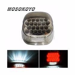 Tail Light LED Rear Lamp License Plate Taillights Brake Stop Turn Signals - 612 smoke