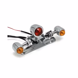 1 PC Red 12V LED Adjustable Cafe Racer Style Stop Tail Lights Motorbike - 7HH1503168-S