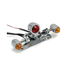 1 PC Red 12V LED Adjustable Cafe Racer Style Stop Tail Lights Motorbike - 7HH1503168-S