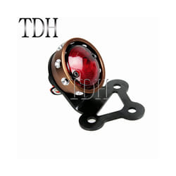 Retro Motorcycle LED Taillight Rear Tail Brake Stop Lights For Chopper - Orange