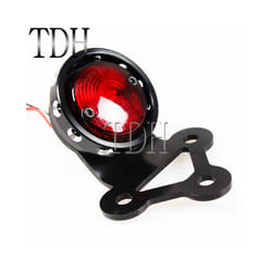 Retro Motorcycle LED Taillight Rear Tail Brake Stop Lights For Chopper - Black