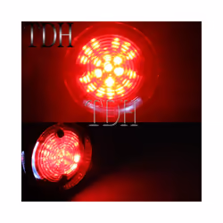 Retro Motorcycle LED Taillight Rear Tail Brake Stop Lights For Chopper - Black