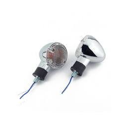 Turn Signals Motorcycles Indicators Black Chrome Blinker Lamp Cafe Racer - B