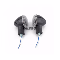 Turn Signals Motorcycles Indicators Black Chrome Blinker Lamp Cafe Racer - B