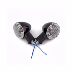 Turn Signals Motorcycles Indicators Black Chrome Blinker Lamp Cafe Racer - C