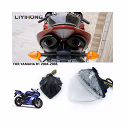 For Yamaha YZF R1 2004 2005 2006 Rear Tail Light Brake Turn Signals Integrated - Clear 1
