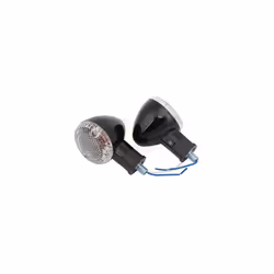 Motorcycle Turn Signal Lights Blinker Indicators Lamp Cafe Racer Light - Black White