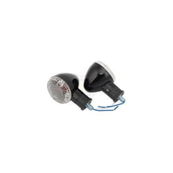 Motorcycle Turn Signal Lights Blinker Indicators Lamp Cafe Racer Light - Black White