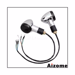Motorcycle 3 in 1 Front Rear Turn Signals For Honda Suzuki Yamaha Kawasaki - 1 Pair Front
