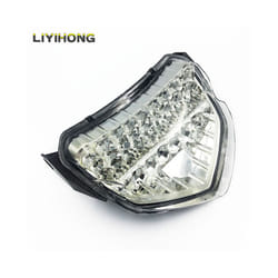 Motorcycle Led Taillight Rear Tail Brake Turn Signals Integrated Light - Clear 2