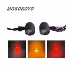 Aluminum 10mm Screw Turn Signal Indicator Stop Tail Brake Light Flasher - 1351 black