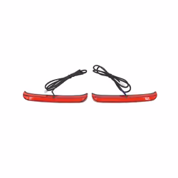 Motorcycle Red Tracer Rear Saddlebag LED Indicator Run Turn Brake Lights - Red