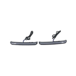 Motorcycle Red Tracer Rear Saddlebag LED Indicator Run Turn Brake Lights - GRAY