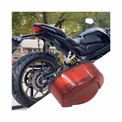 1 Set Rear Light Lamp Waterproof Rear Brake Light Motorcycle Accessories - black