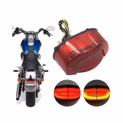 1 Set Rear Light Lamp Waterproof Rear Brake Light Motorcycle Accessories - black