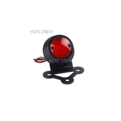 Motorcycle Brake Stop Tail Light Dual Element 12V LED Retro Taillight - Black
