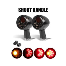 2Pcs Motorcycle Rear Turn Signal High Quality Aluminum LED Indicator Lamps - 2pcs Short Handle