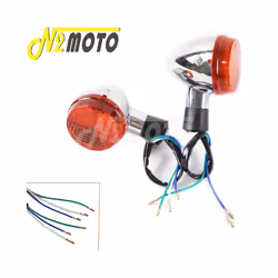 11V Motorcycle Retro Front Rear Lamp Turn Signals Indicator Blinker Light - 2pc Front Indicator
