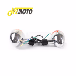 11V Motorcycle Retro Front Rear Lamp Turn Signals Indicator Blinker Light - 2pc Rear Indicator