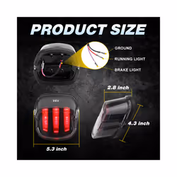 Smoked Lens,LED Brake Tail Light For Harley Sportster XL883 XL1200 Fatboy - Silver