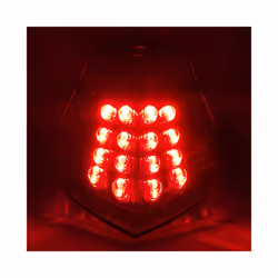 Motorcycle E-Mark LED Integrated Rear Taillight Tail Brake Turn Signals - Clear