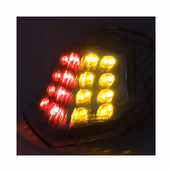 Motorcycle E-Mark LED Integrated Rear Taillight Tail Brake Turn Signals - Clear