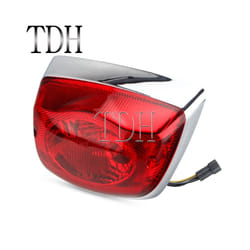 Scooter Complete Taillight Rear Lamp Rim Trim Tail Brake Light for LX - chrome taillight