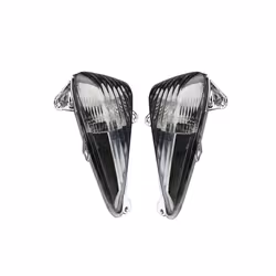 e MARK Motorbike Front Turn Signal Lights Indicator Lamp Blinker Clear - Smoke