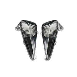 e MARK Motorbike Front Turn Signal Lights Indicator Lamp Blinker Clear - Smoke