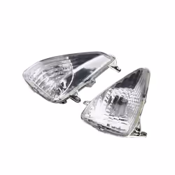 e MARK Motorbike Front Turn Signal Lights Indicator Lamp Blinker Clear - Clear