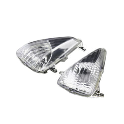 e MARK Motorbike Front Turn Signal Lights Indicator Lamp Blinker Clear - Clear
