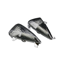 Motorcycle Front Turn Signals Indicator Lamp Blinker Lens Cover for Honda - black