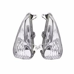 Motorcycle Front Turn Signals Indicator Lamp Blinker Lens Cover for Honda - Clear