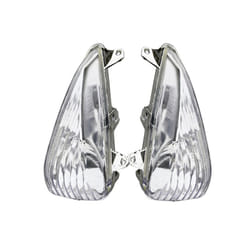 Motorcycle Front Turn Signals Indicator Lamp Blinker Lens Cover for Honda - Clear