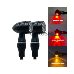 Universal E-mark 3 in 1 Rear Brake Taillight Micro Blinker Winker Lamp - 4 wires