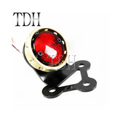Retro Motorcycle LED Taillight Rear Tail Brake Stop Lights For Chopper - Brass
