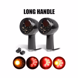 2Pcs Motorcycle Rear Turn Signal High Quality Aluminum LED Indicator Lamps - 2pcs Long Handle