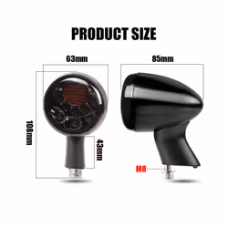2Pcs Motorcycle Rear Turn Signal High Quality Aluminum LED Indicator Lamps - 2pcs Long Handle