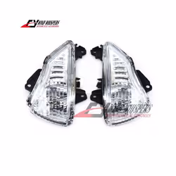 Front Turn Signals Blinker Indicator Winkers Light Housing Lens For Kawasaki - white