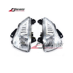 Front Turn Signals Blinker Indicator Winkers Light Housing Lens For Kawasaki - white
