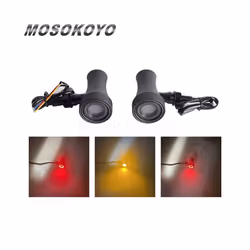 Aluminum 10mm Screw Turn Signal Indicator Stop Tail Brake Light Flasher - 1352 black