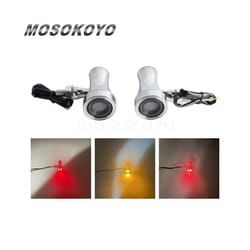 Aluminum 10mm Screw Turn Signal Indicator Stop Tail Brake Light Flasher - 1352 chrome