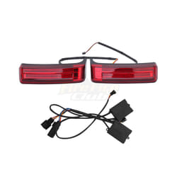 Motorcycle Saddle Bag Luggage Turn Signal Lights Lamp Rear LED Light For - Red
