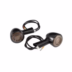 Front Rear Motorcycle Turn Signals Universal LED Turn Signal Light Mini - black shell