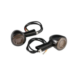 Front Rear Motorcycle Turn Signals Universal LED Turn Signal Light  Mini - black shell